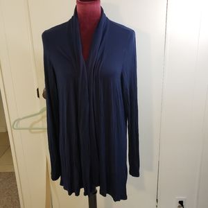 G Collection Women's Knit Cardigan Size 2x Blue Open Long Sleeves